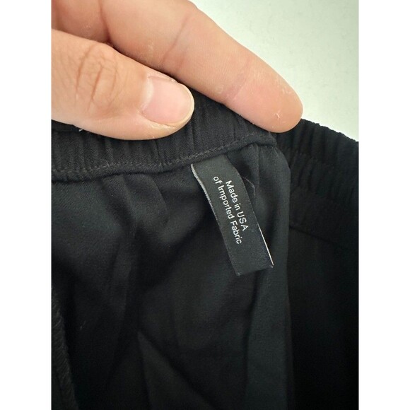 Theory Women's Viewpine C Berger Pants High Rise Pull On Black Mixed Media Sz 4 - Picture 11 of 12